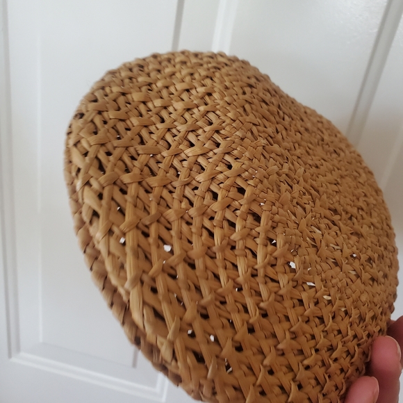 Vtg 1950's Straw Casquette Hat Made in USA size M - Picture 11 of 13